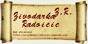 Živodarka Radoičić vizit kartica